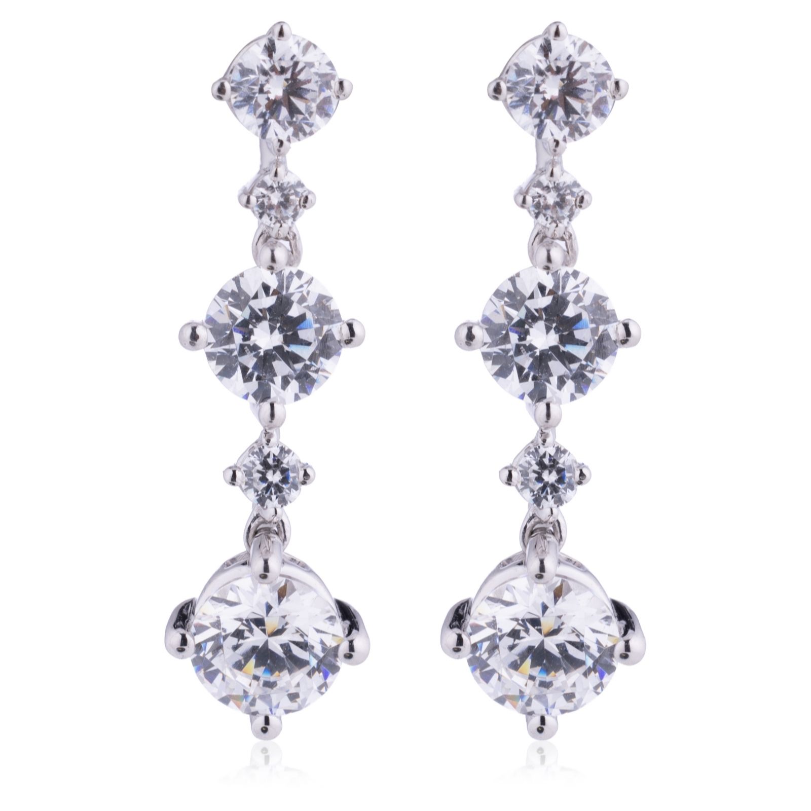 Fire Light 3ct Lab Grown Diamond Drop Earrings 9ct Gold