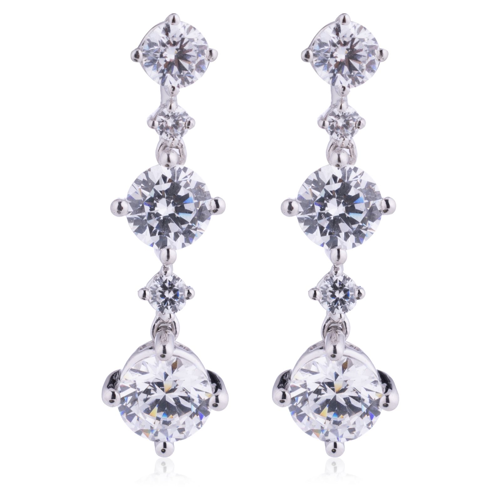 Fire Light 3ct Lab Grown Diamond Drop Earrings 9ct Gold