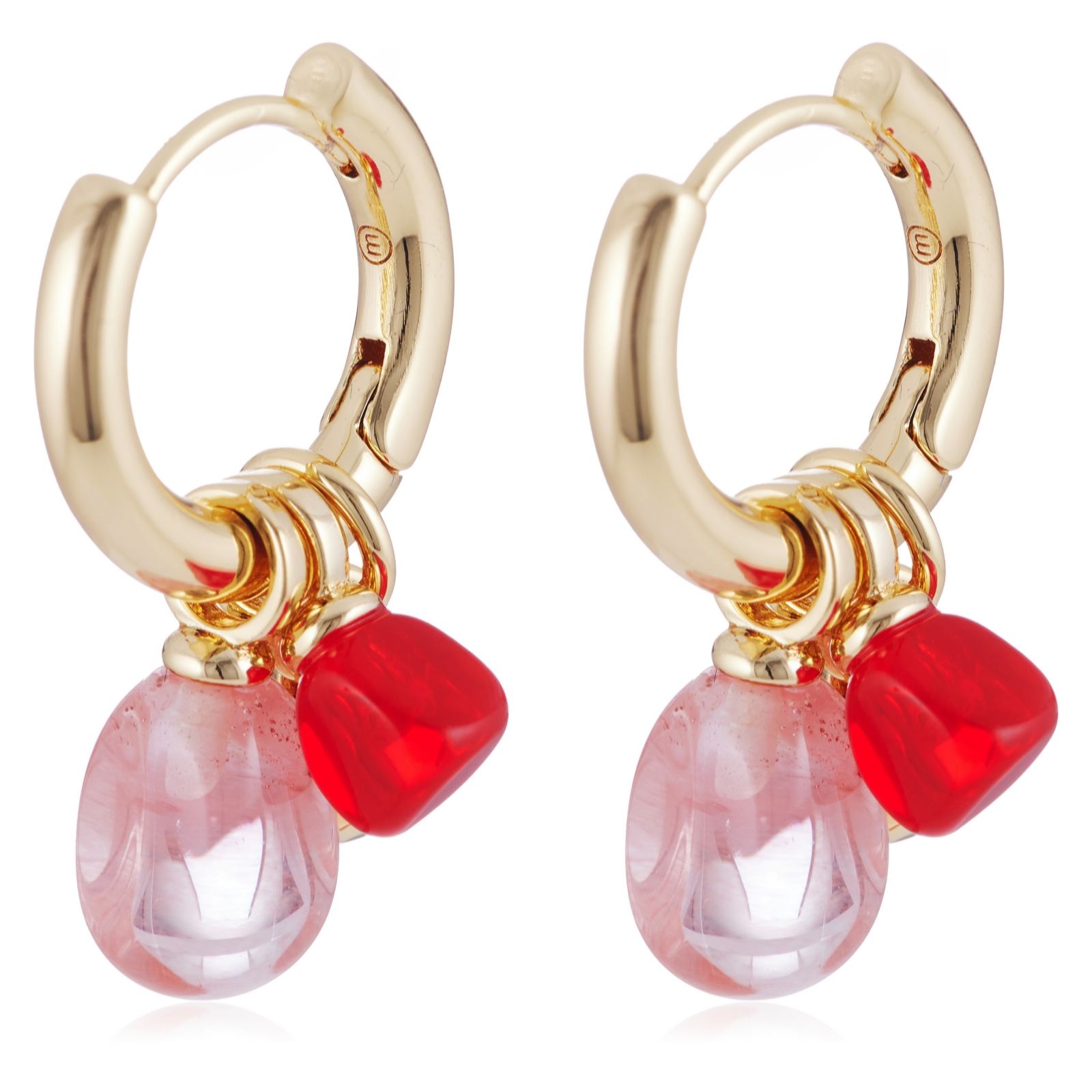Malika Semi Precious Pebble Charm Earrings