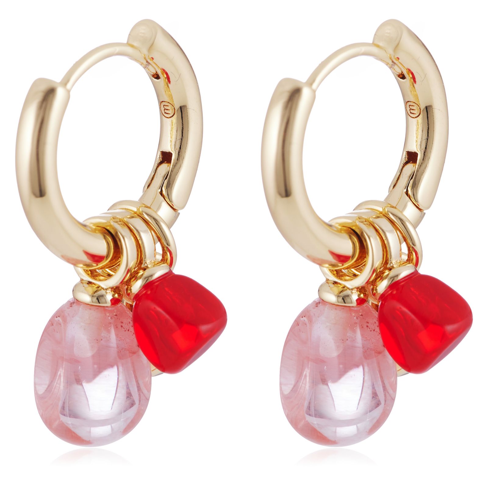 Malika Semi Precious Pebble Charm Earrings