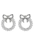 Diamonique Edit 0.9ct tw Bow Wreath Stud Earrings
