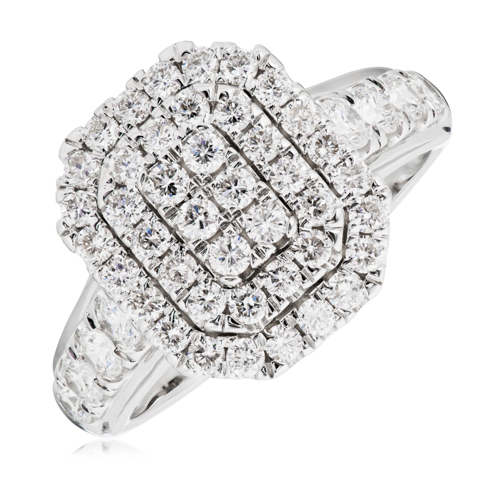 Fire Light 1.50ct Lab-Grown Diamond Vintage Style Halo Ring 9ct Gold