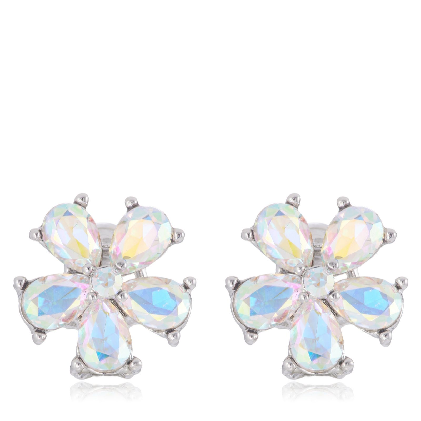 Butler & Wilson Faux Pearl Floral Earrings