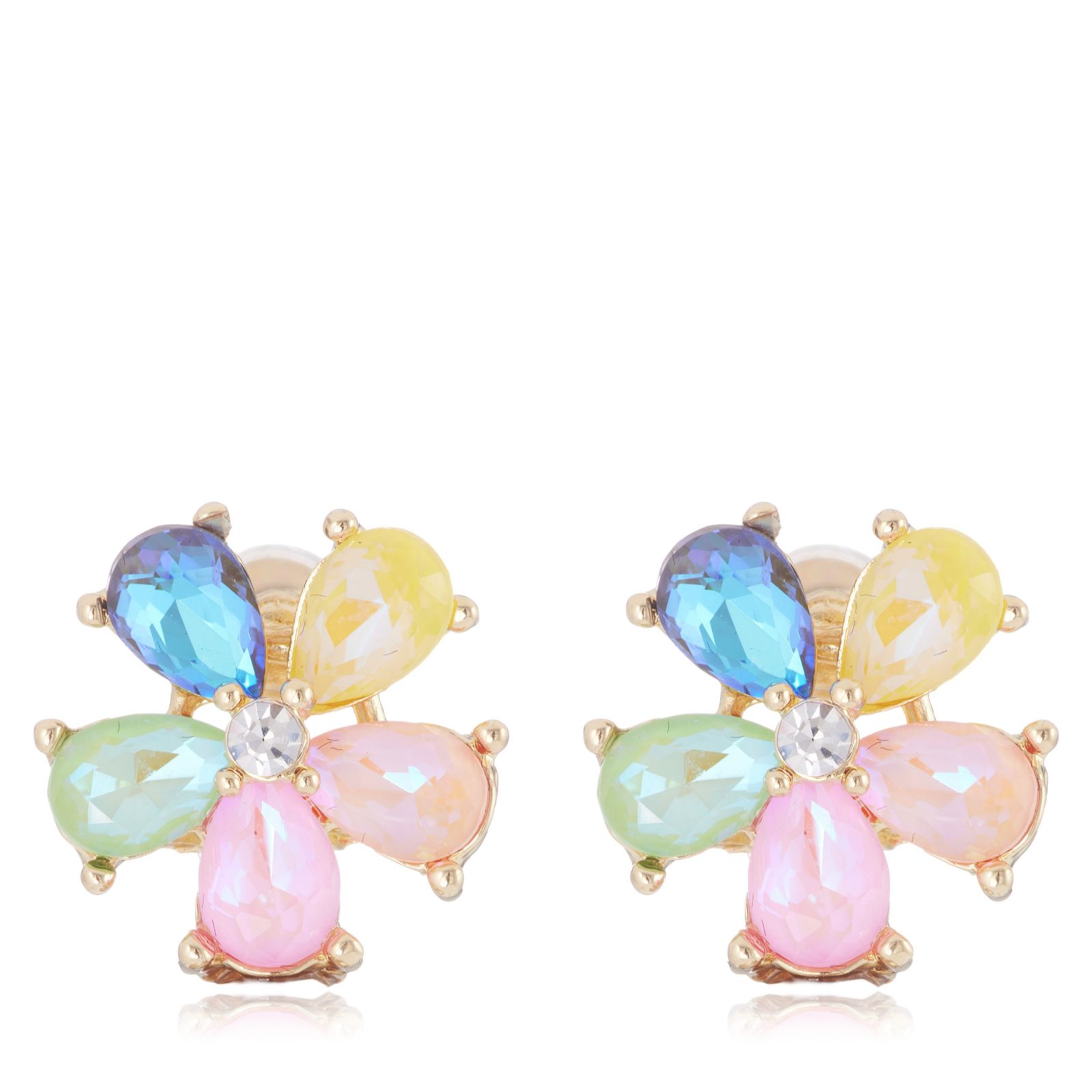 Butler & Wilson Faux Pearl Floral Earrings