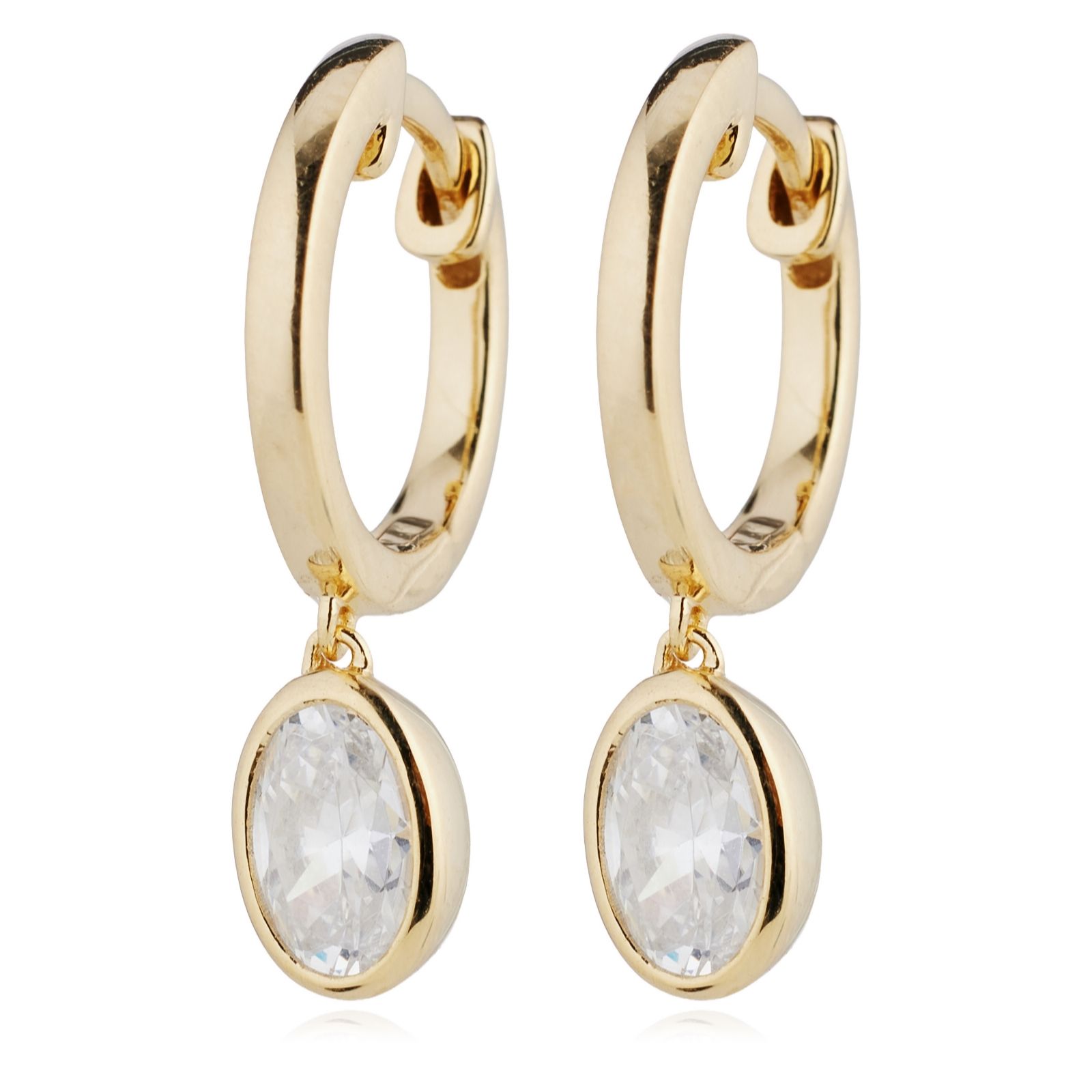 Fire Light 1ct Lab Grown Diamond Drop Earrings Sterling Silver 18k Gold Vermeil