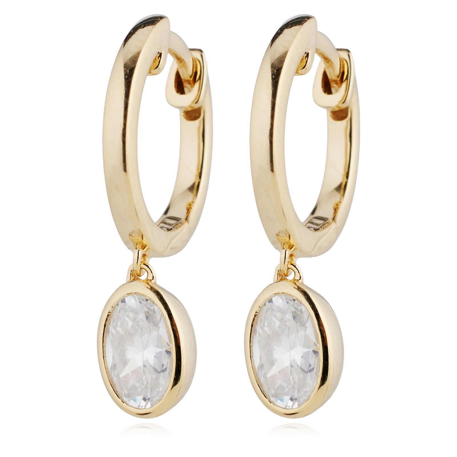 Fire Light 1ct Lab Grown Diamond Drop Earrings Sterling Silver 18k Gold Vermeil