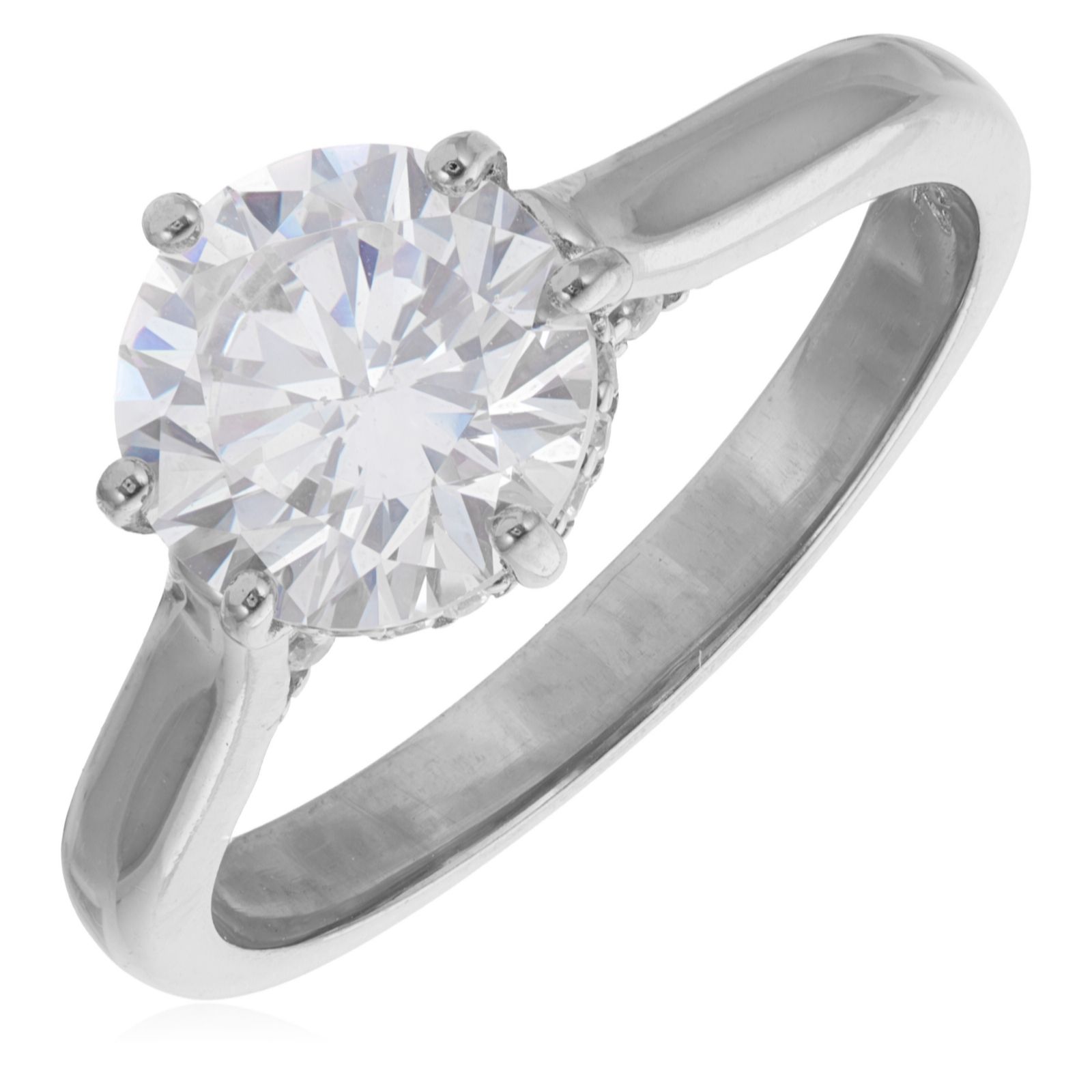 Diamonique 2.2ct tw Solitaire Ring