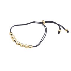 Fire Light Lab Grown Diamonds Cord Bracelet Gold Vermeil