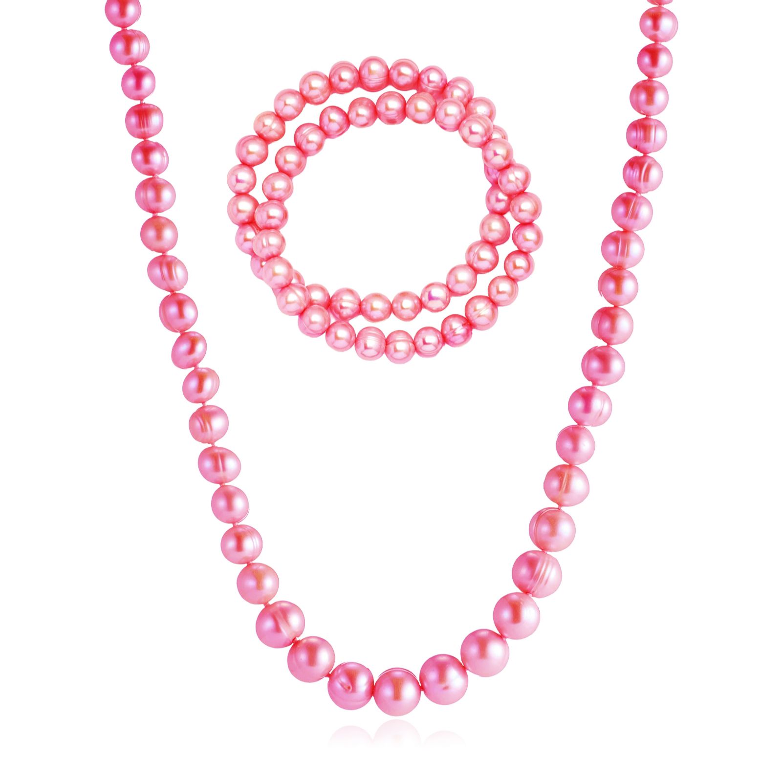 Lara Pearl Endless 71cm Necklace & Set of 2 Bracelets