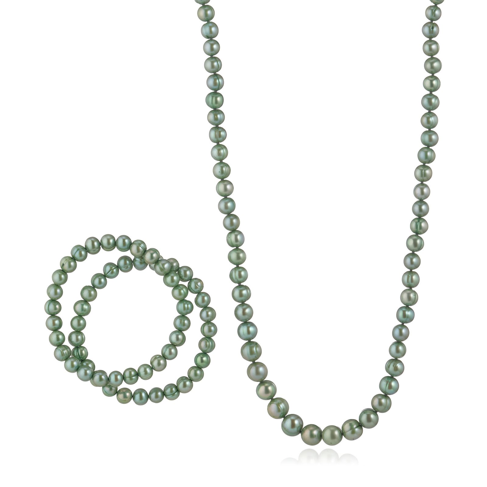 Lara Pearl Endless 71cm Necklace & Set of 2 Bracelets