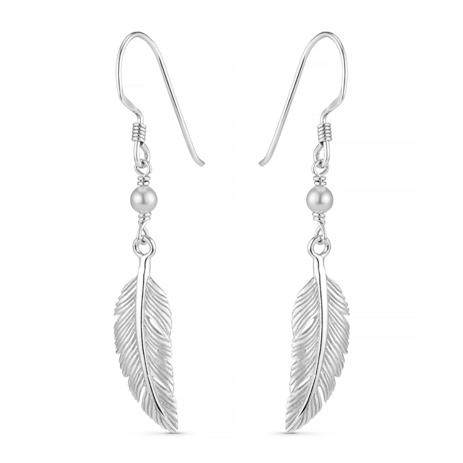 Annie Haak Feather Gem Silver Earrings Sterling Silver