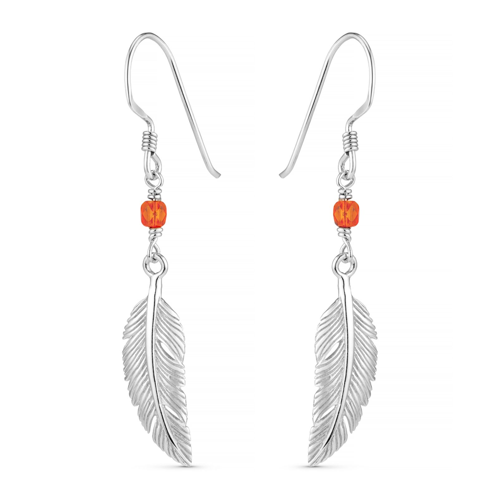 Annie Haak Feather Gem Silver Earrings Sterling Silver