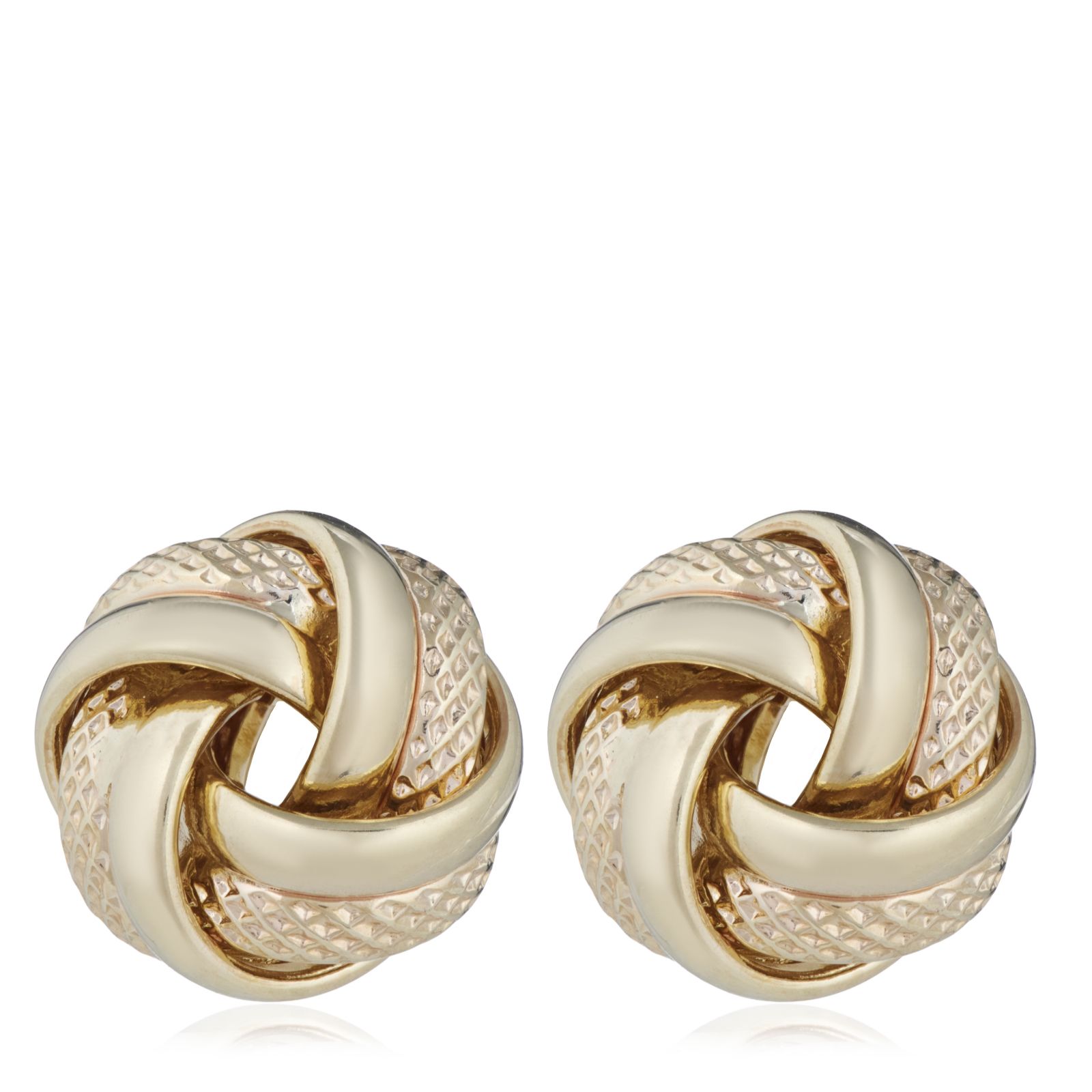 Gold 9ct Italian Gold Knot Earrings 2g