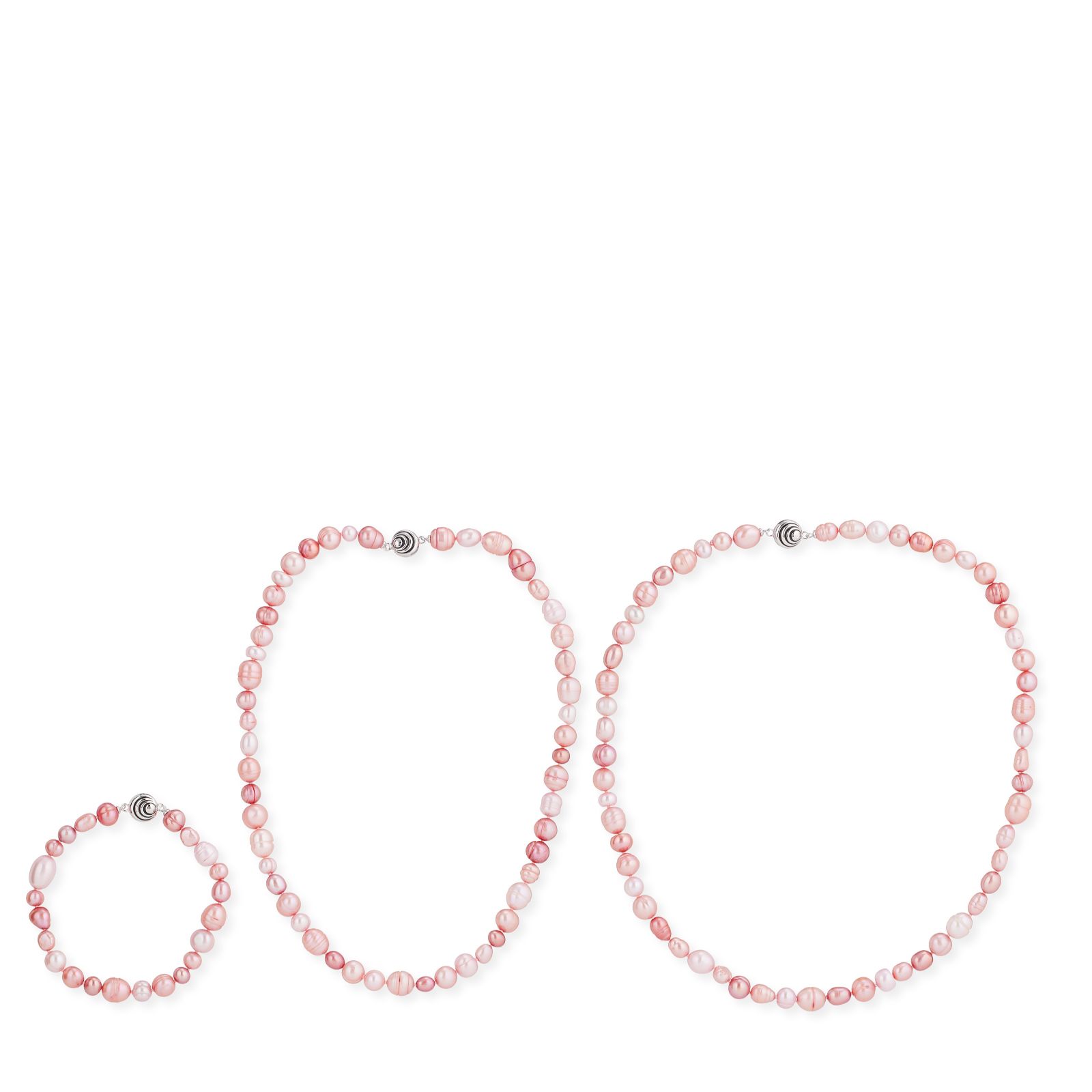 Lara Pearl 5-9mm Pearl Pourri Interchangeable Necklace and Bracelet Set