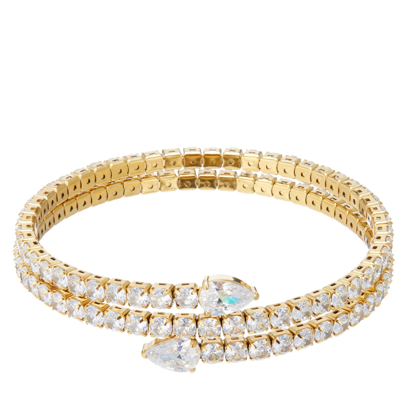 Steel by Diamonique Spiral Bangle in Gift Box