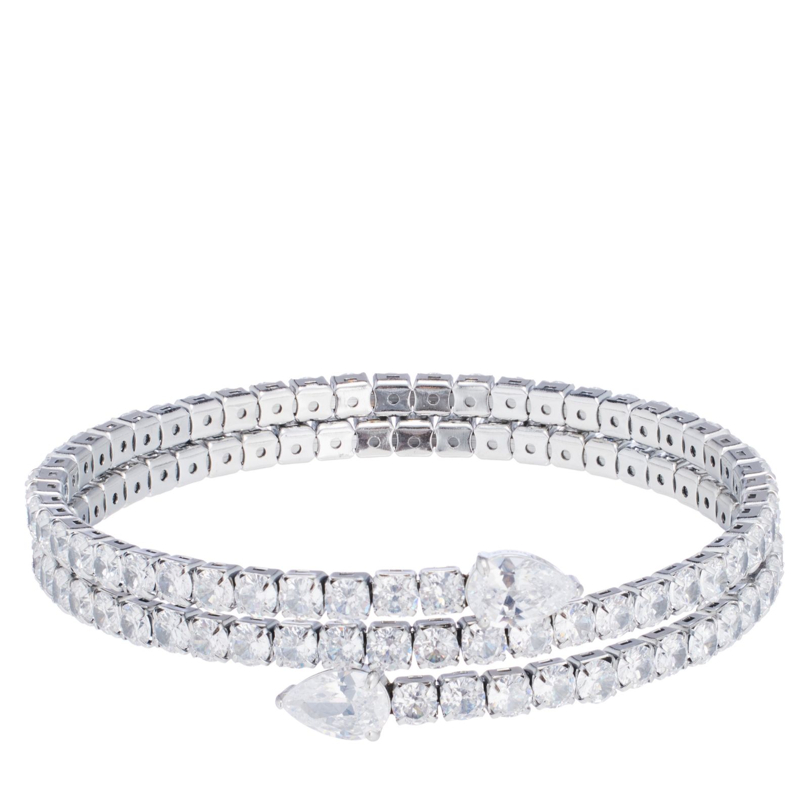 Steel by Diamonique Spiral Bangle in Gift Box