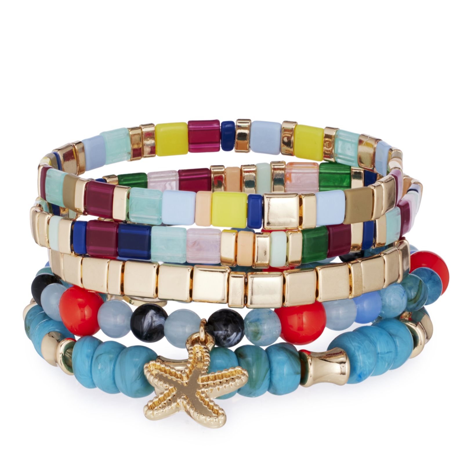Malika Multi Beaded Bracelet Stack