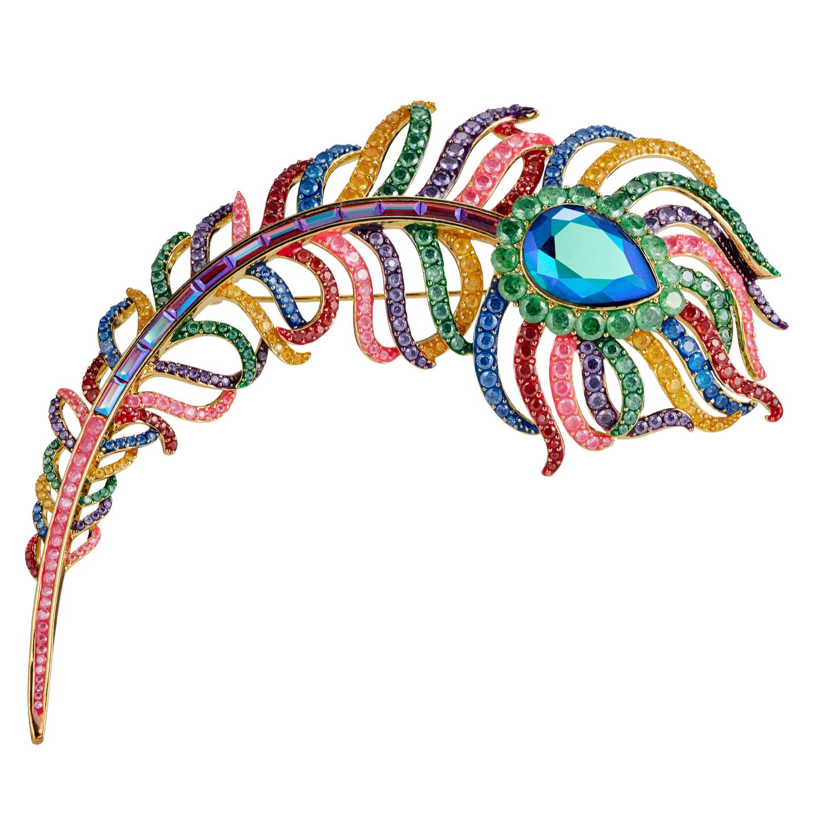 Butler & Wilson Crystal Feather Brooch