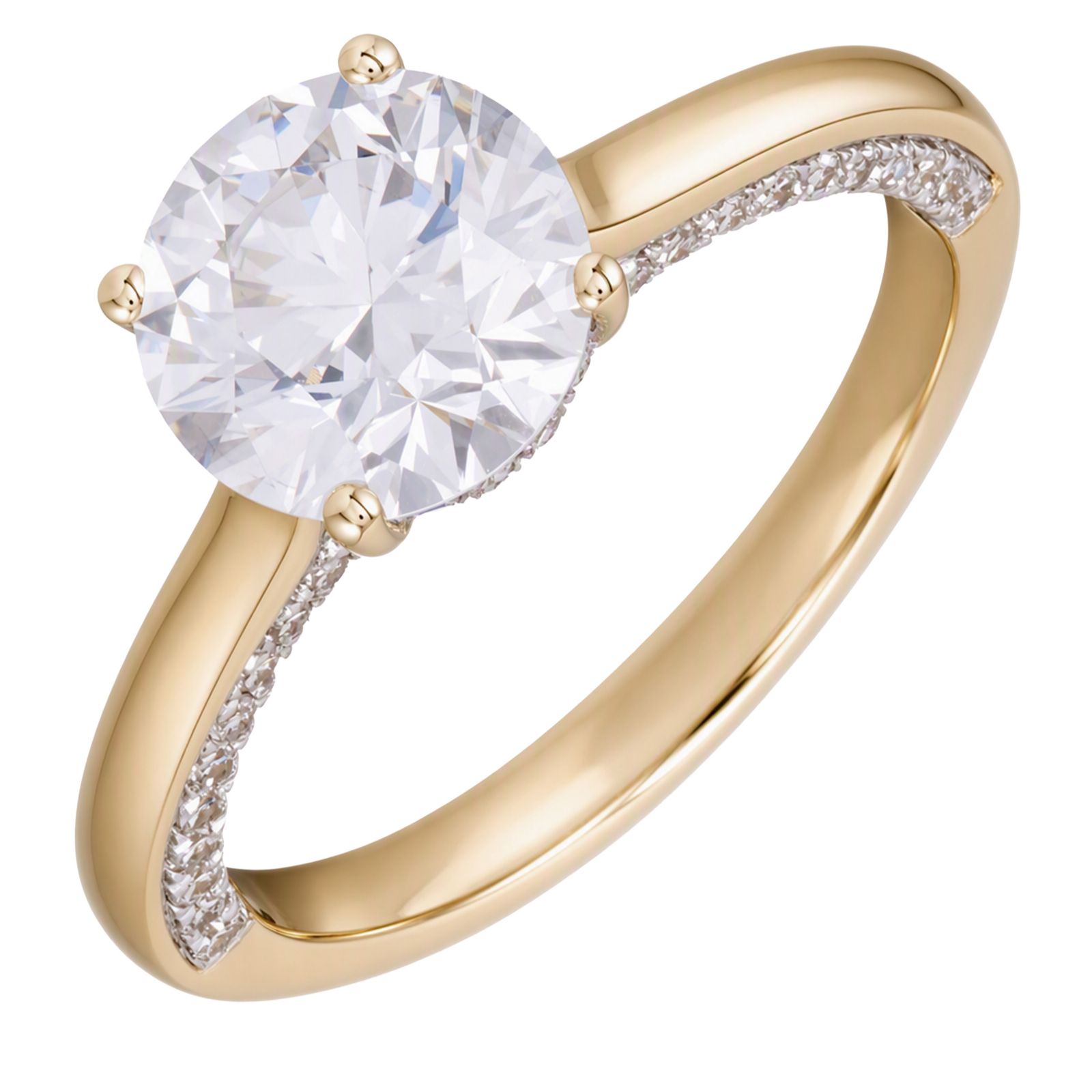 Fire Light 2.35ct Lab Grown Diamond Solitaire Ring 9ct Gold