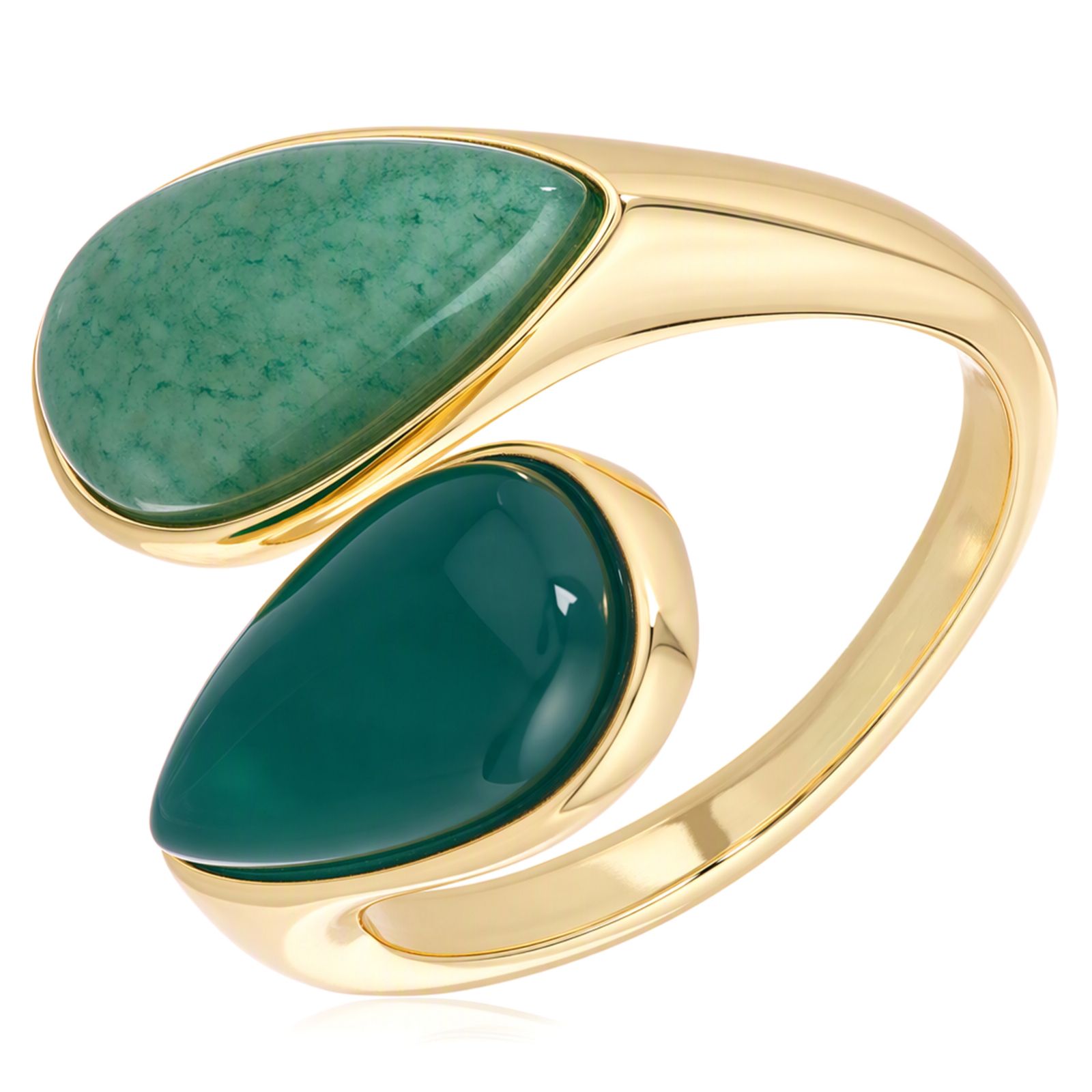Malika Cabochon Wrapover Ring
