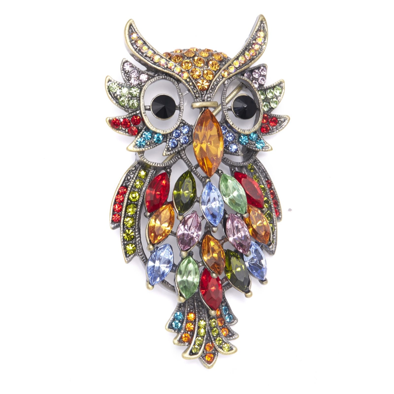 Butler & Wilson Multi Coloured Owl Brooch - Page 1 - QVC UK
