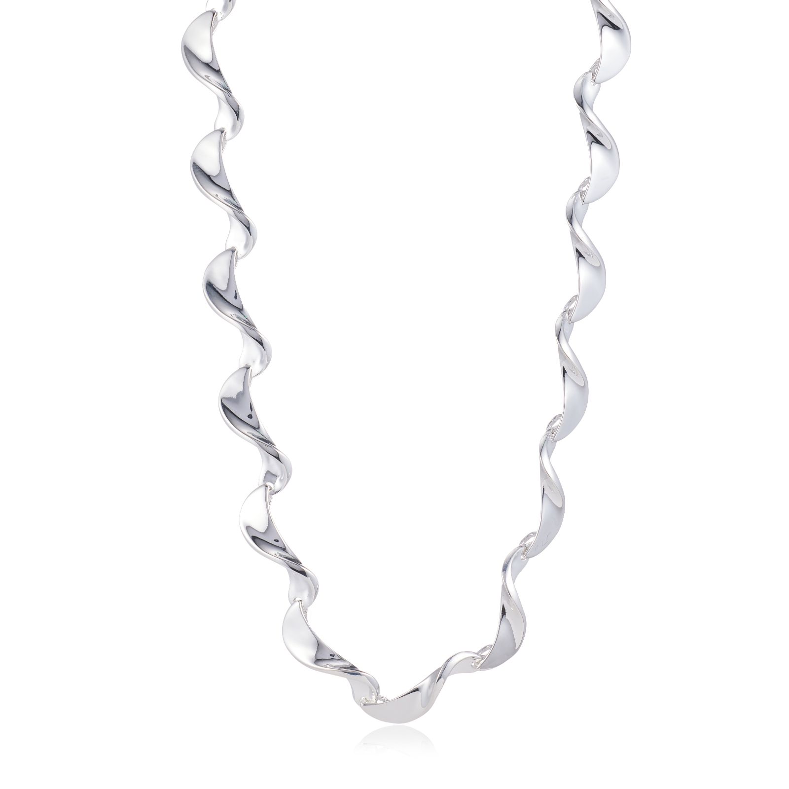 Nina B Sterling Silver Small Waves Collar Necklace