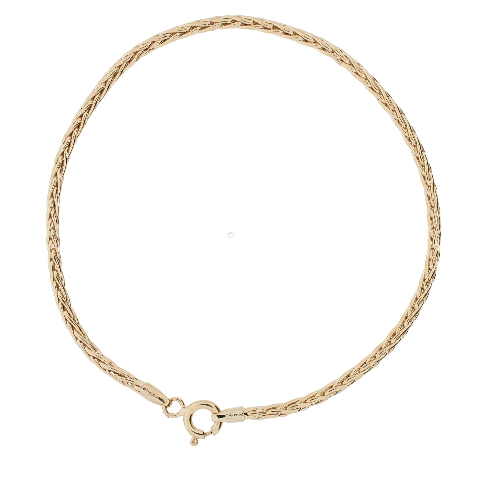 Gold 9ct Italian Gold Palmier Link Bracelet 1.2g