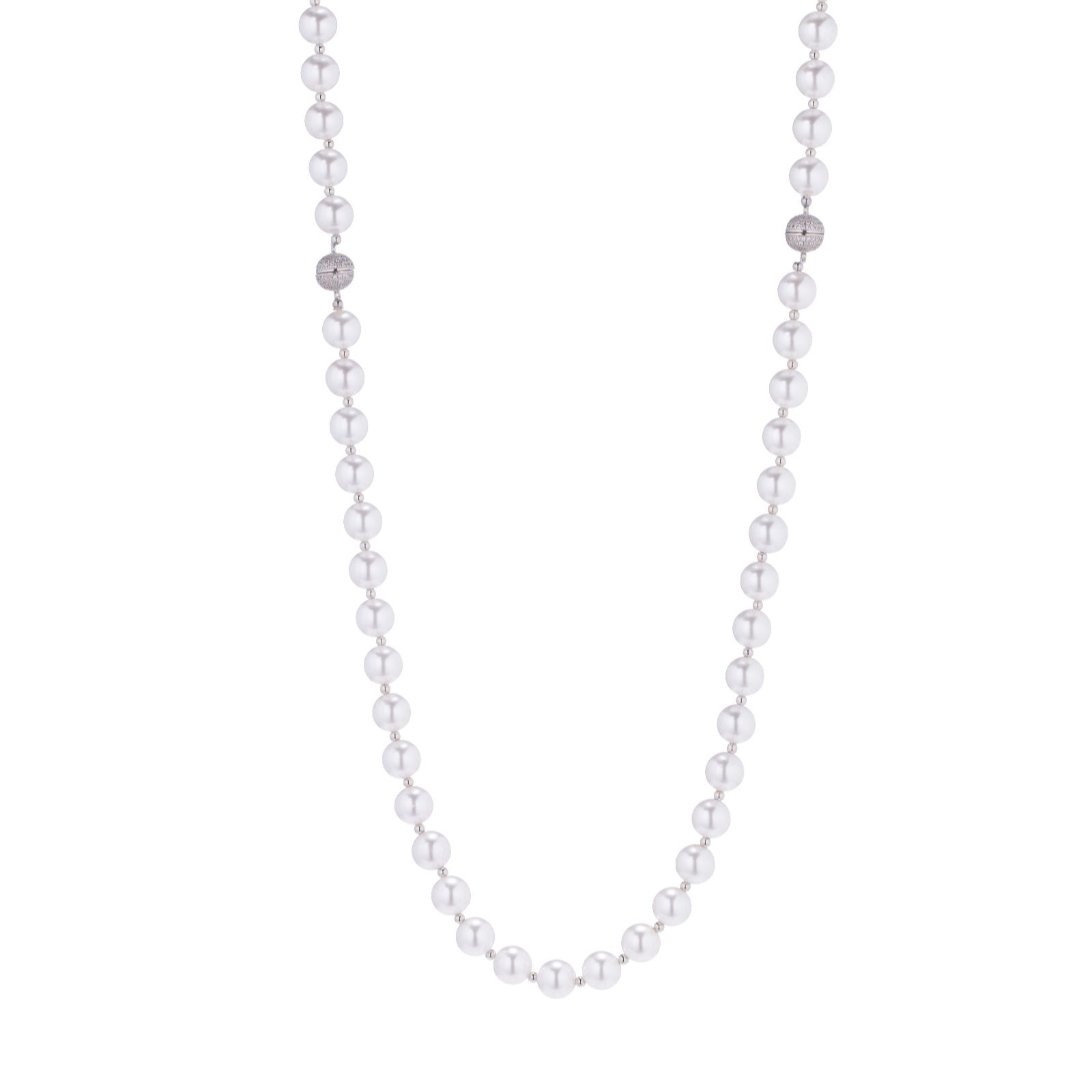 Butler & Wilson Double Magnet Faux Pearl Necklace