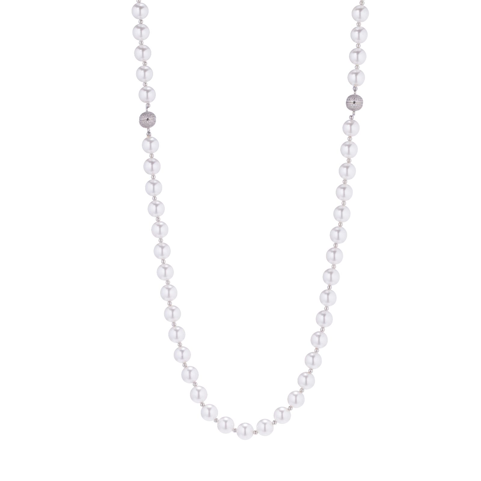 Butler & Wilson Double Magnet Faux Pearl Necklace