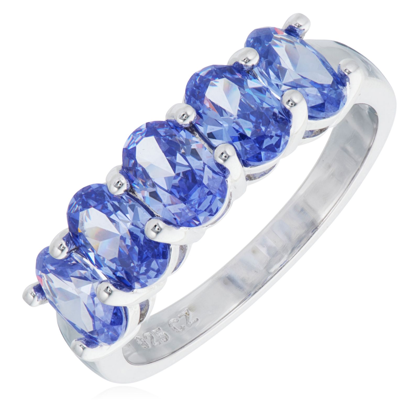 Diamonique 2.5ct tw 5 Stone Ring