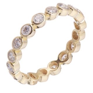 1ct Diamond Bezel Set Full Eternity Ring 9ct Gold