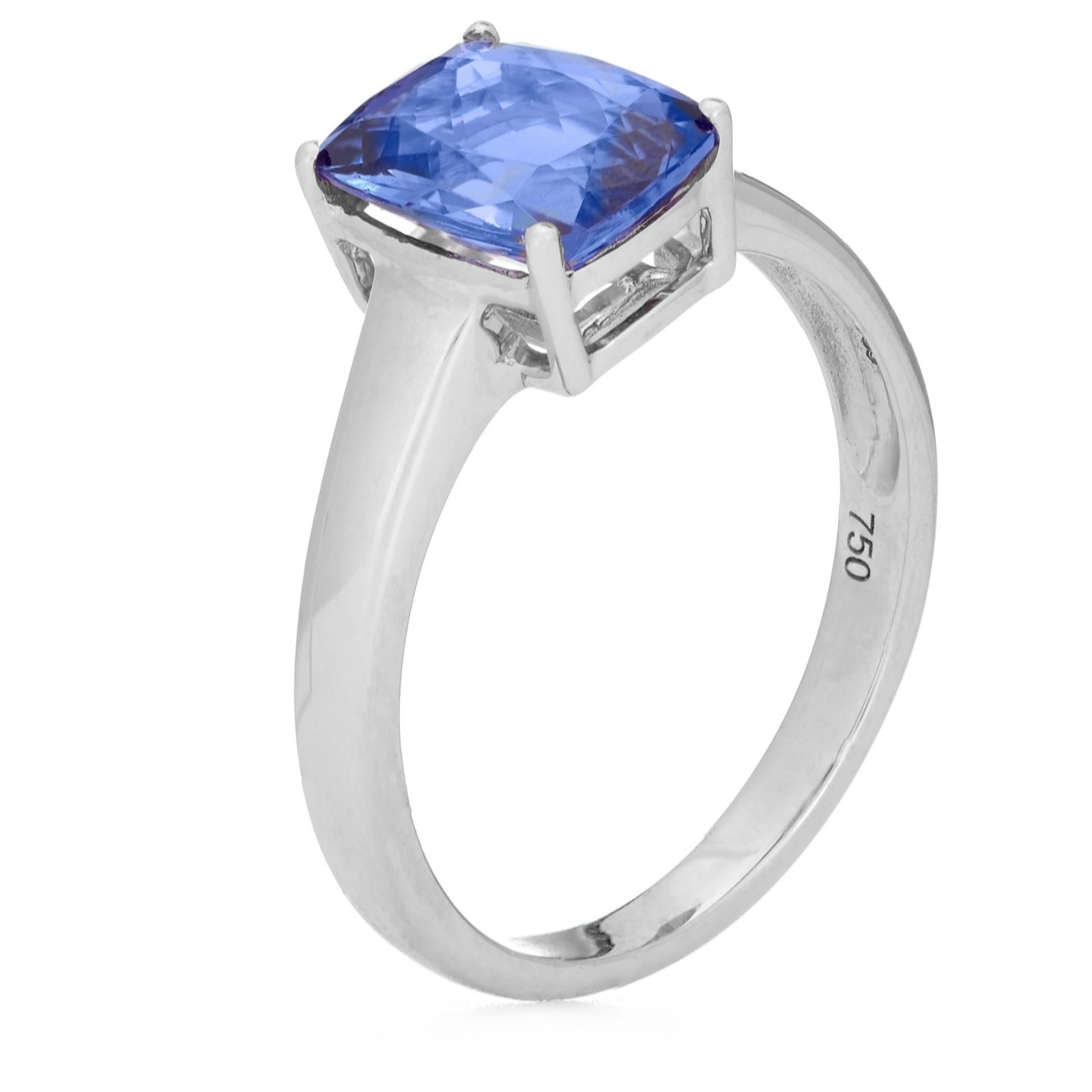  2.20ct AAA Tanzanite Cushion Cut Ring 18ct Gold - 310994