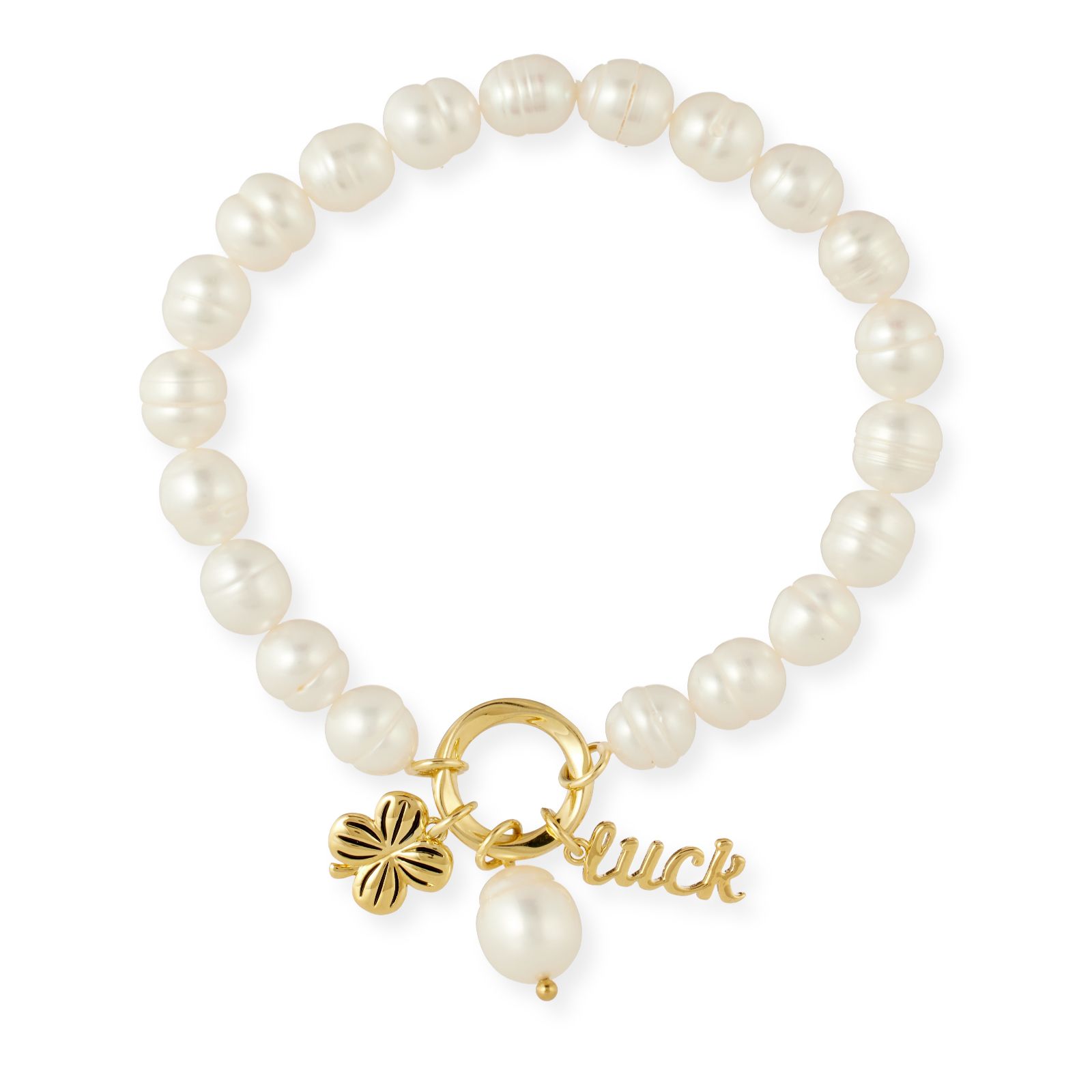 Lara Pearl 7-8mm Fresh Water Pearl Charm Bracelet