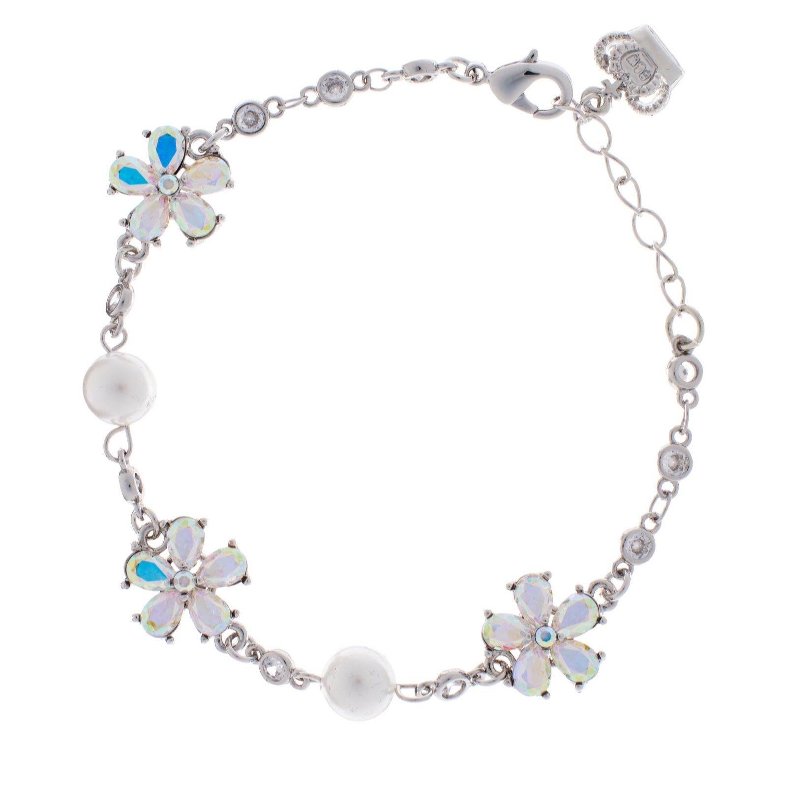 Butler & Wilson Faux Pearl Floral Bracelet