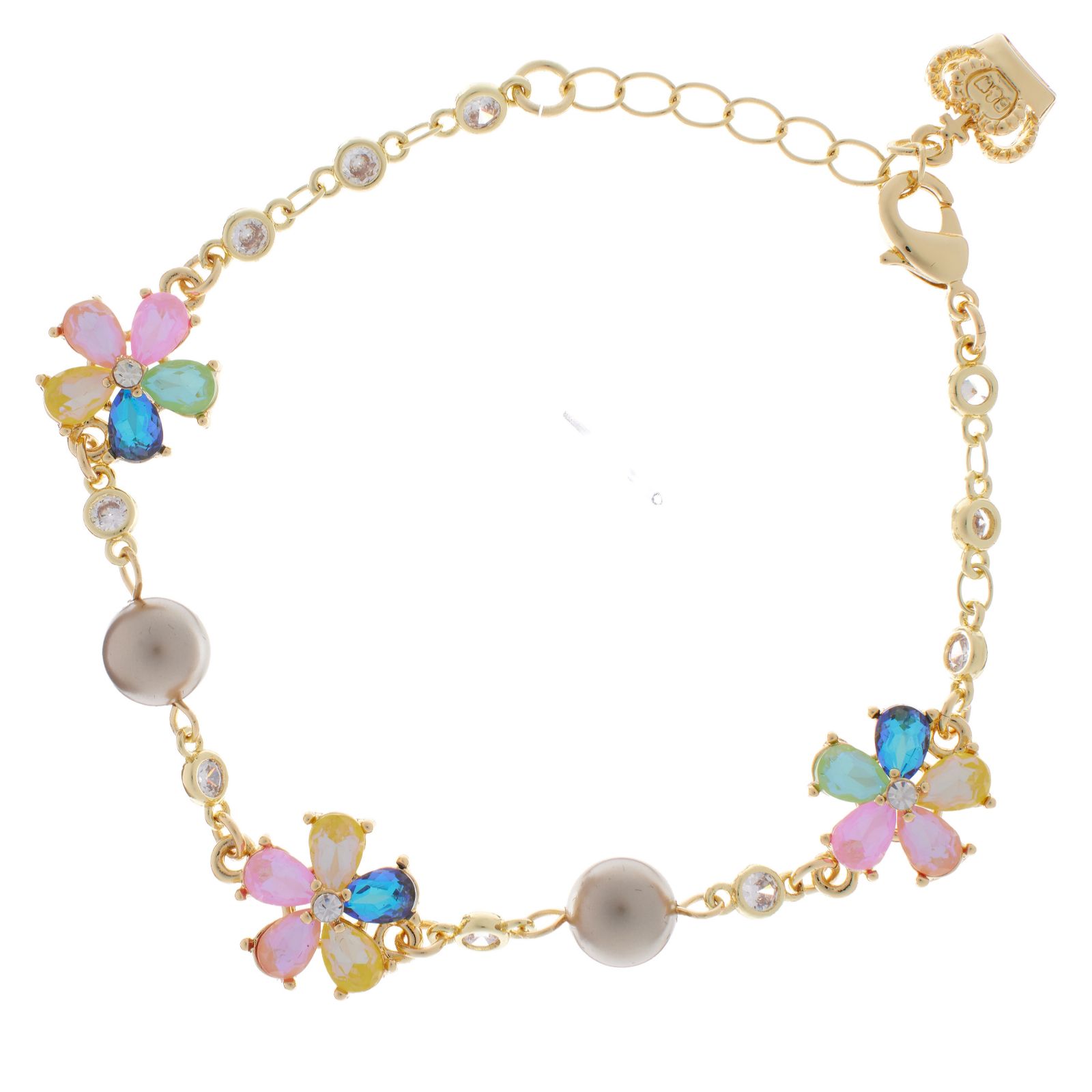 Butler & Wilson Faux Pearl Floral Bracelet