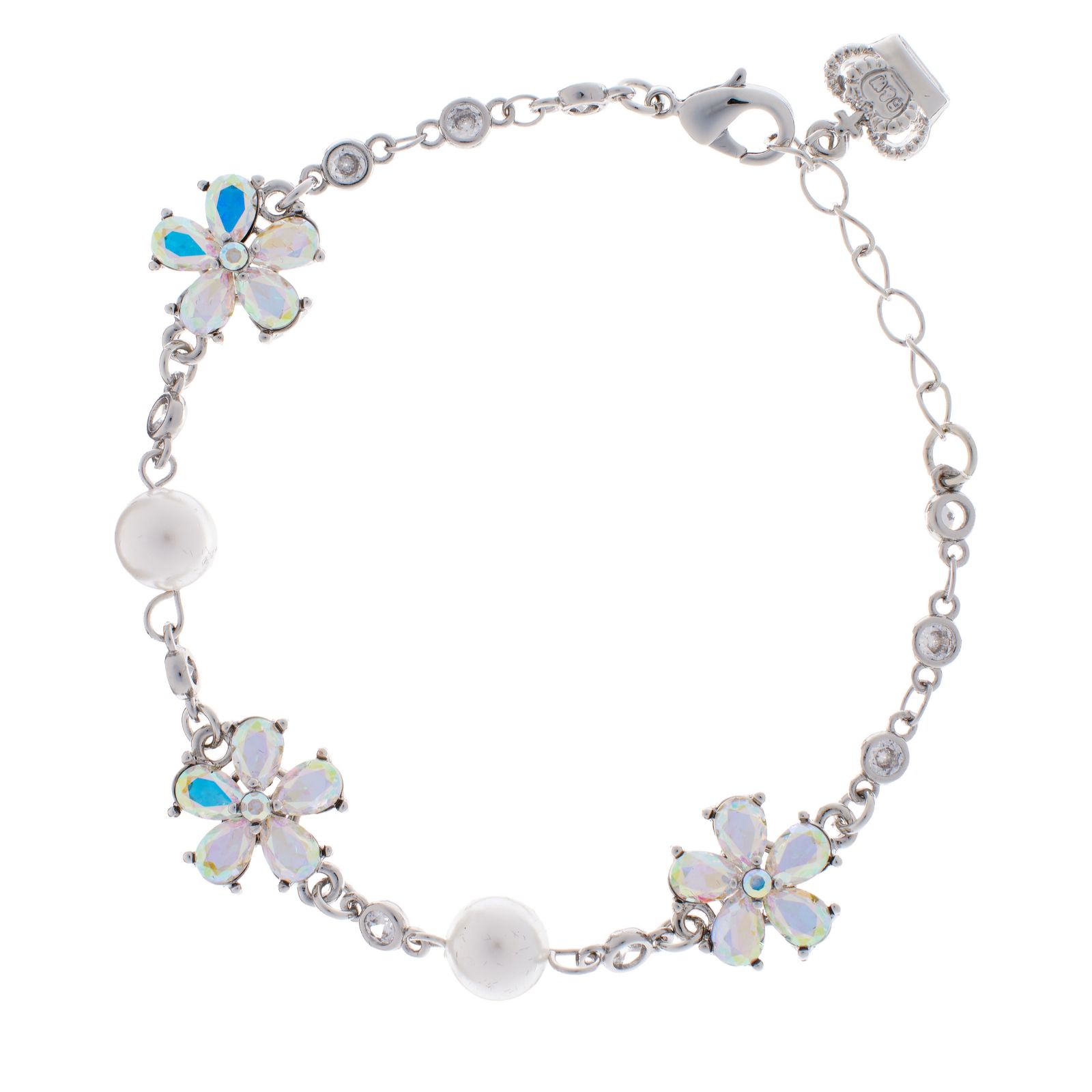 Butler & Wilson Faux Pearl Floral Bracelet