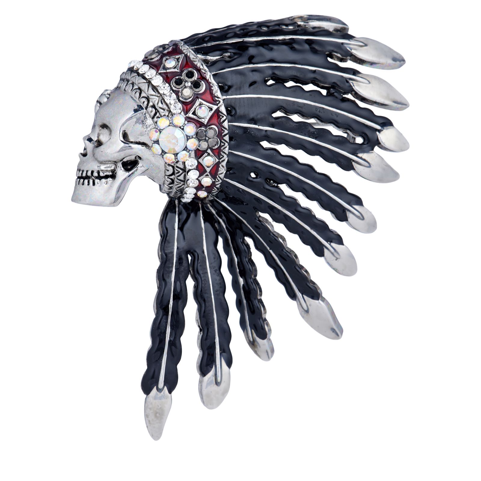 Butler & Wilson Native American Skull Brooch