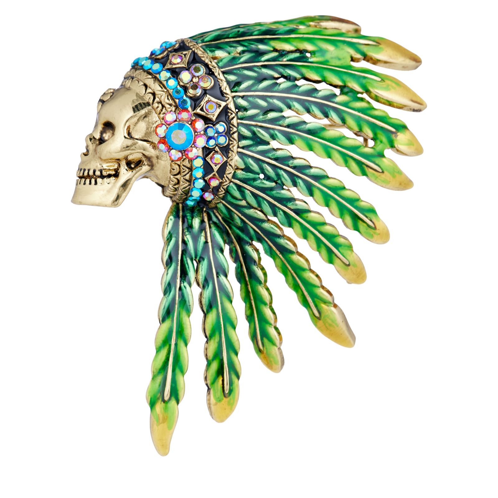 Butler & Wilson Native American Skull Brooch