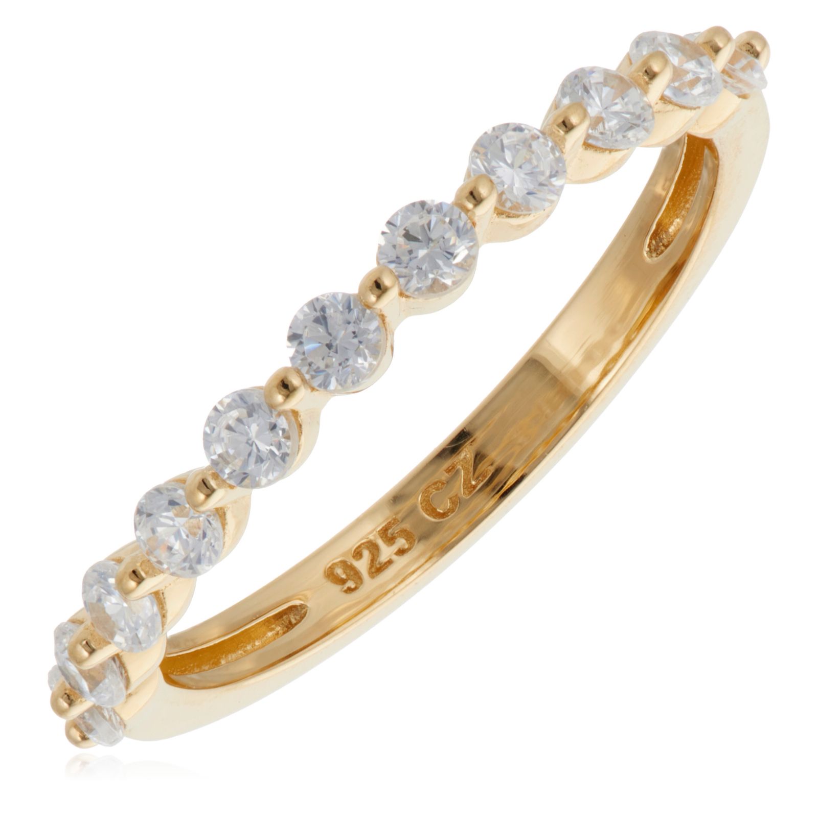 Diamonique 0.44ct tw Half Eternity Ring Sterling Silver