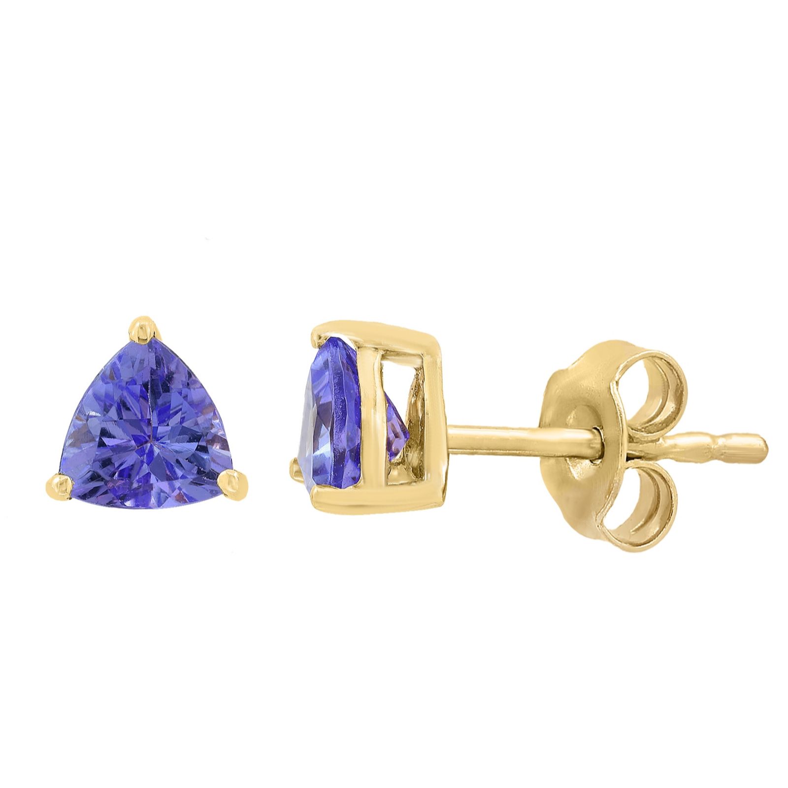 Effy 0.76ct Trillion Cut Tanzanite Earrings 14ct Gold