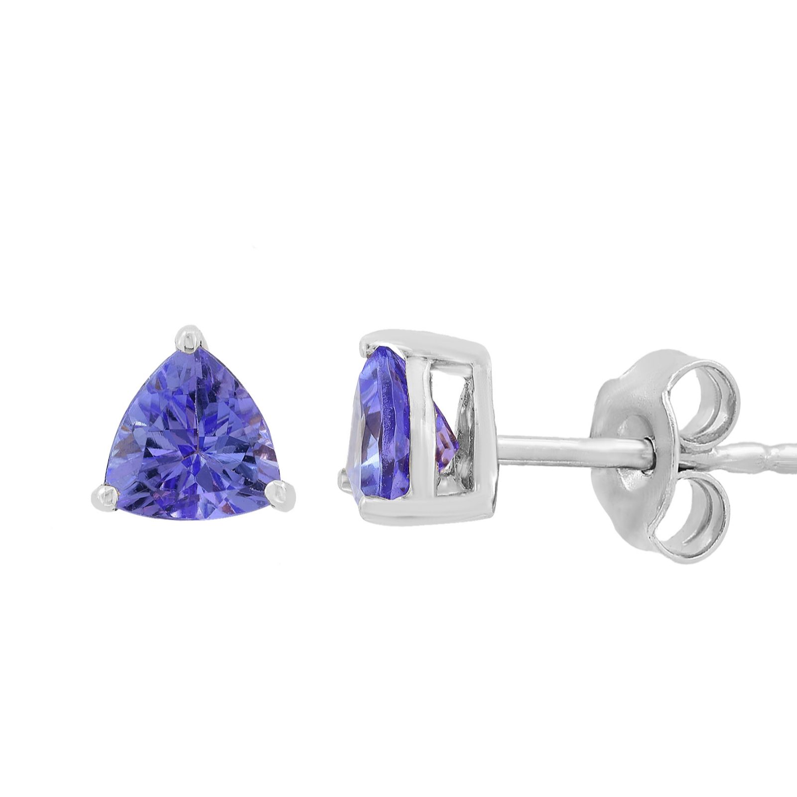 Effy 0.76ct Trillion Cut Tanzanite Earrings 14ct Gold