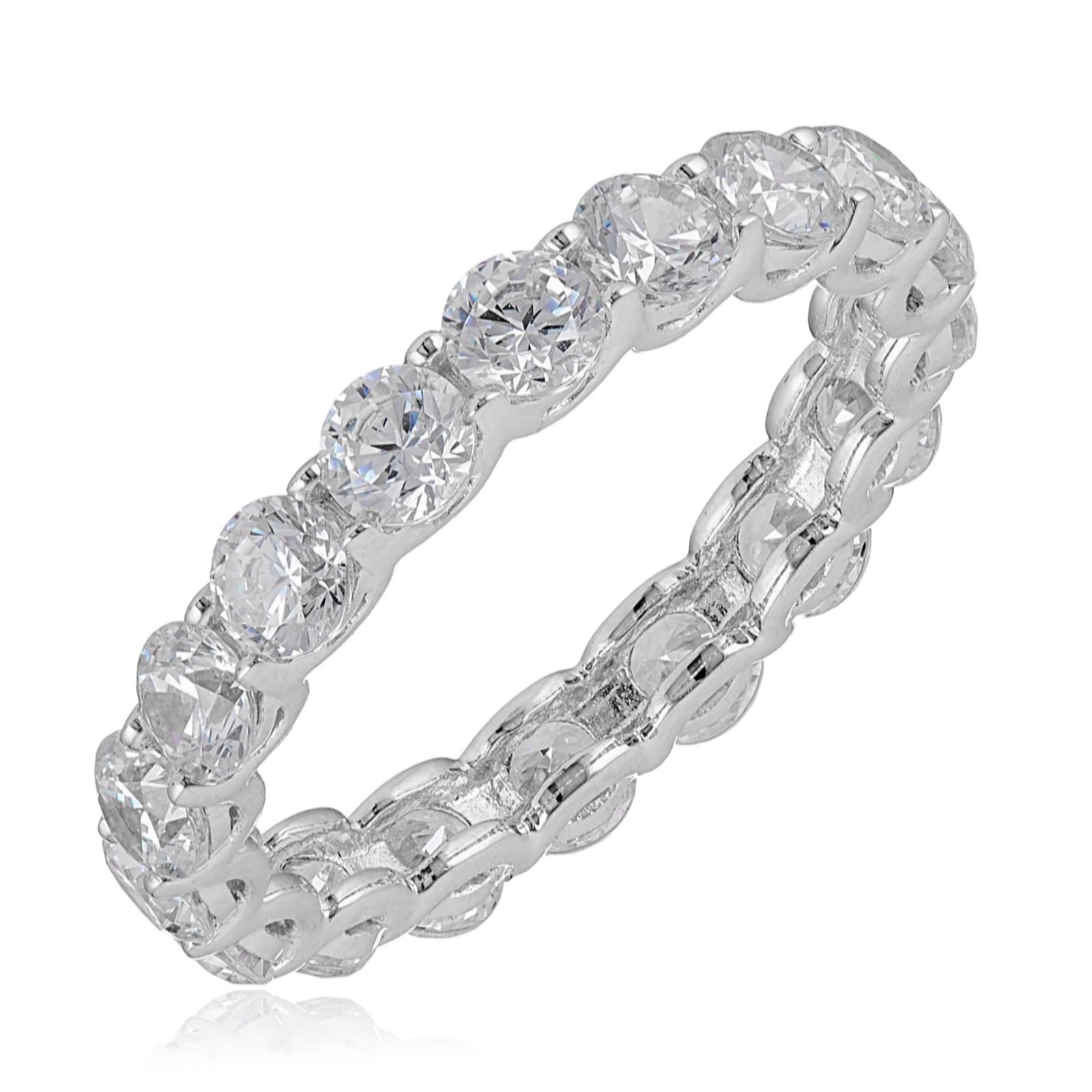 Fire Light 3ct Lab Grown Diamond Scallop Set Full Eternity Ring 14ct Gold