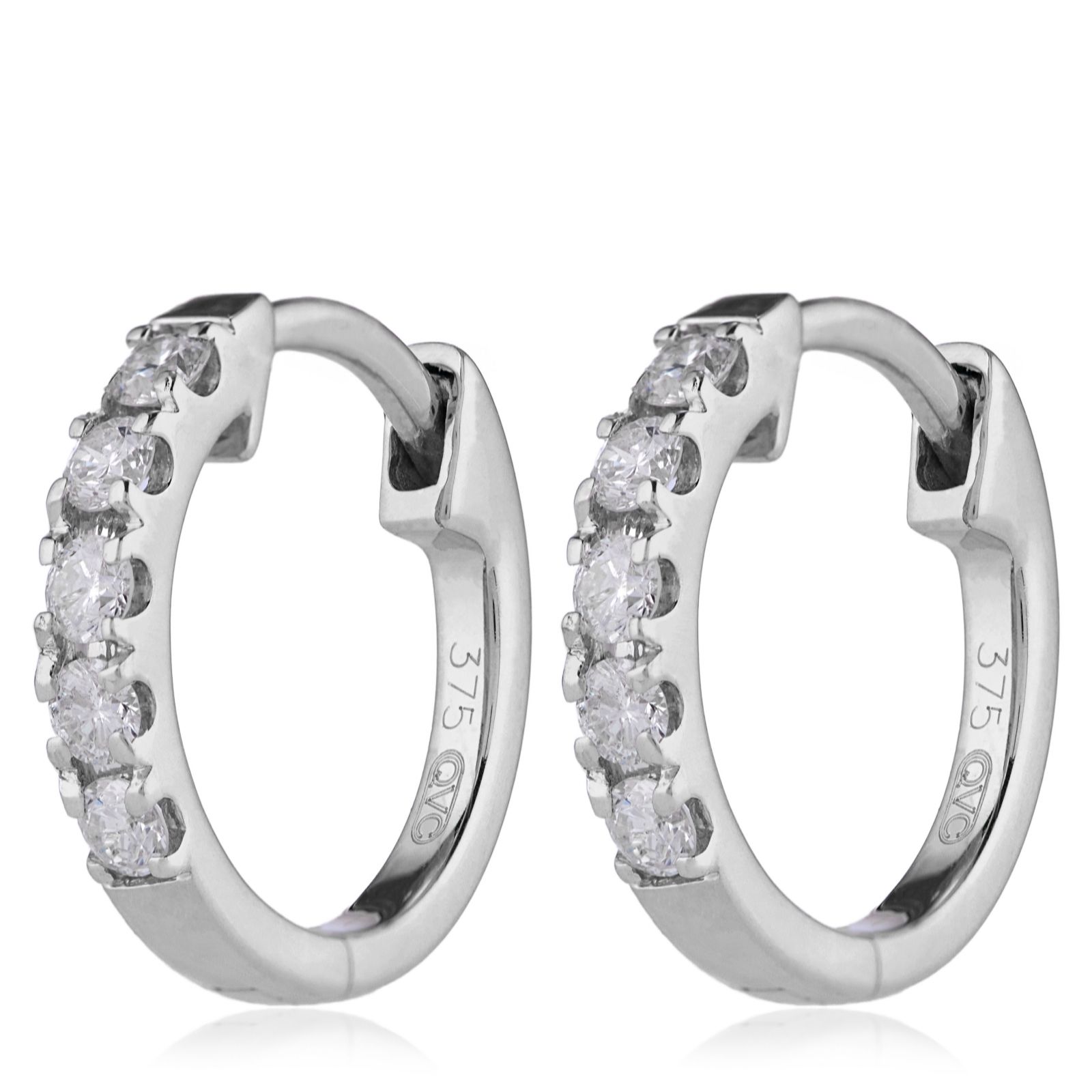 0.25ct Diamond Huggie Earrings 9ct Gold