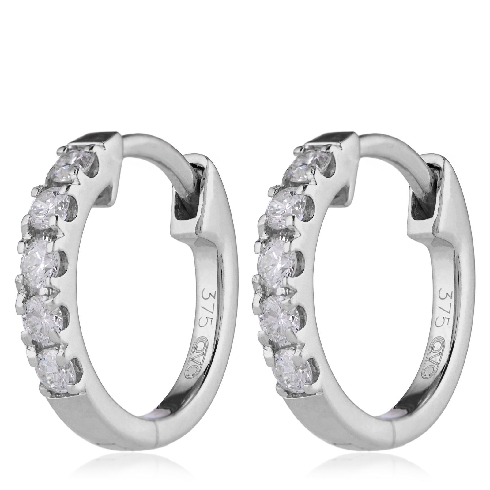 0.25ct Diamond Huggie Earrings 9ct Gold