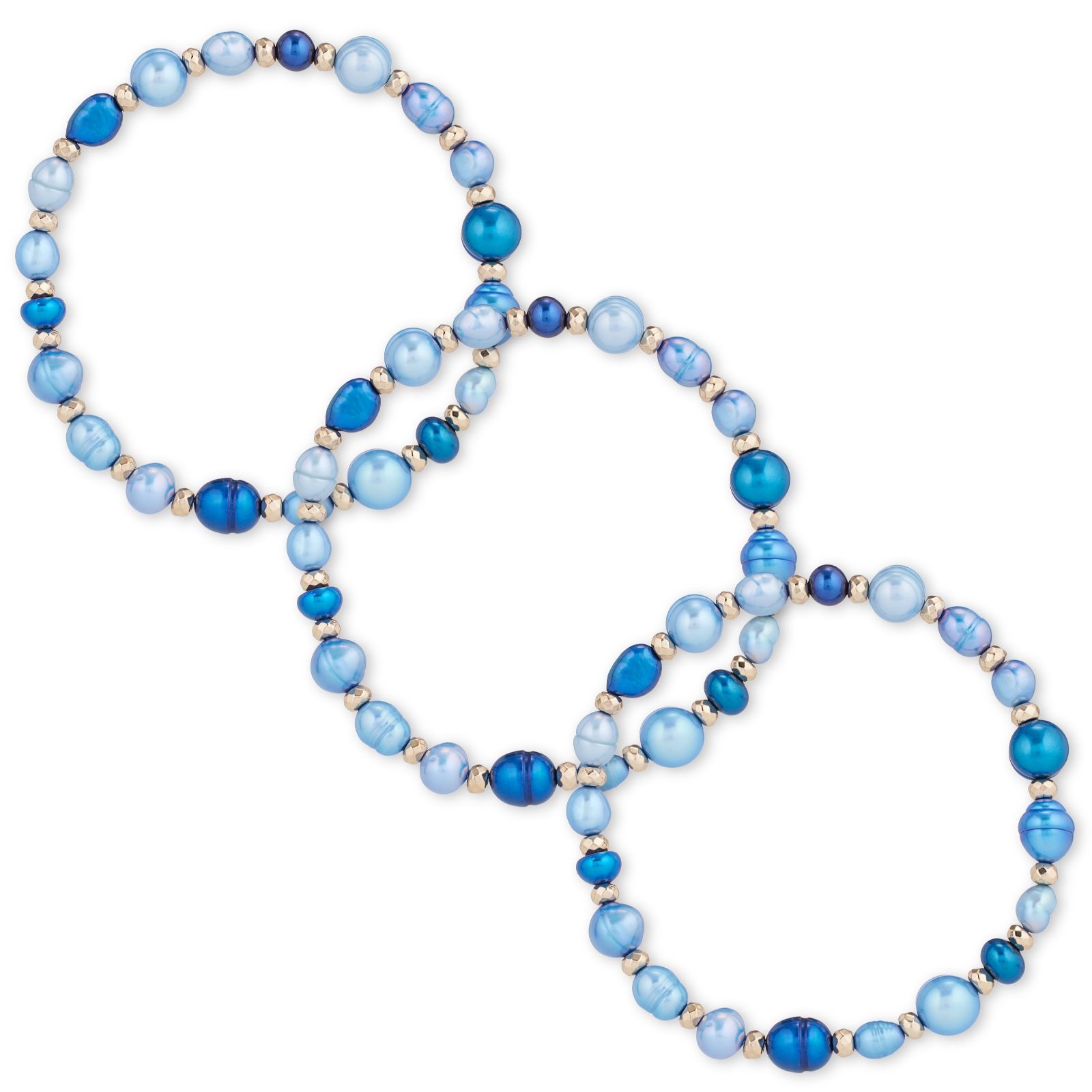 Lara Pearl Set of 3 Pearl Pourri Interchangeable Stretch Bracelets