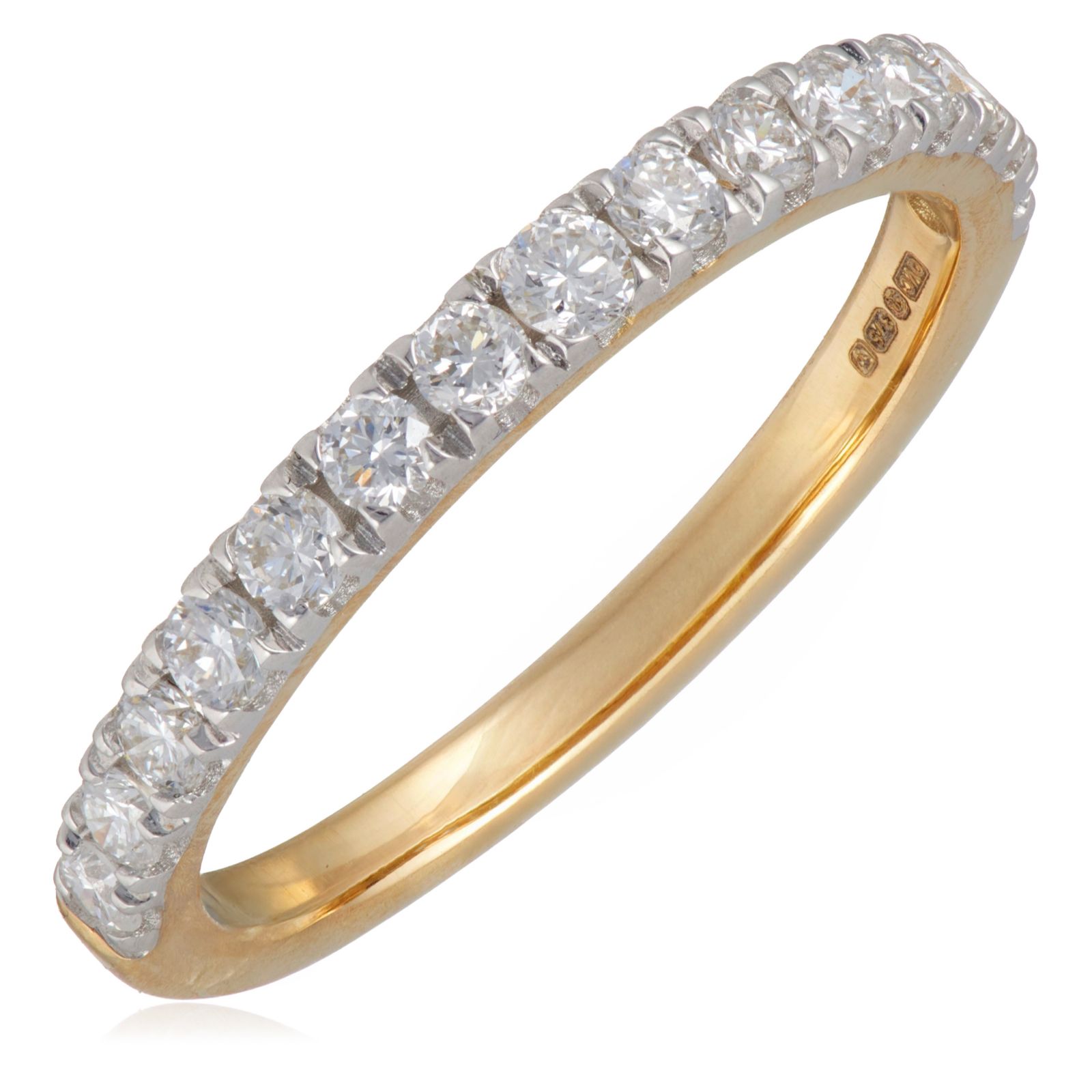 Fire Light 0.50ct Lab Grown Diamond Half Eternity Ring 9ct Gold