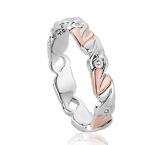 Clogau Tree of Life White Topaz Ring Sterling Silver