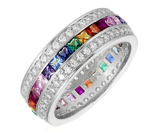 Diamonique Pride 4.5ct Ring Supporting Switchboard LGBT+ Helpline