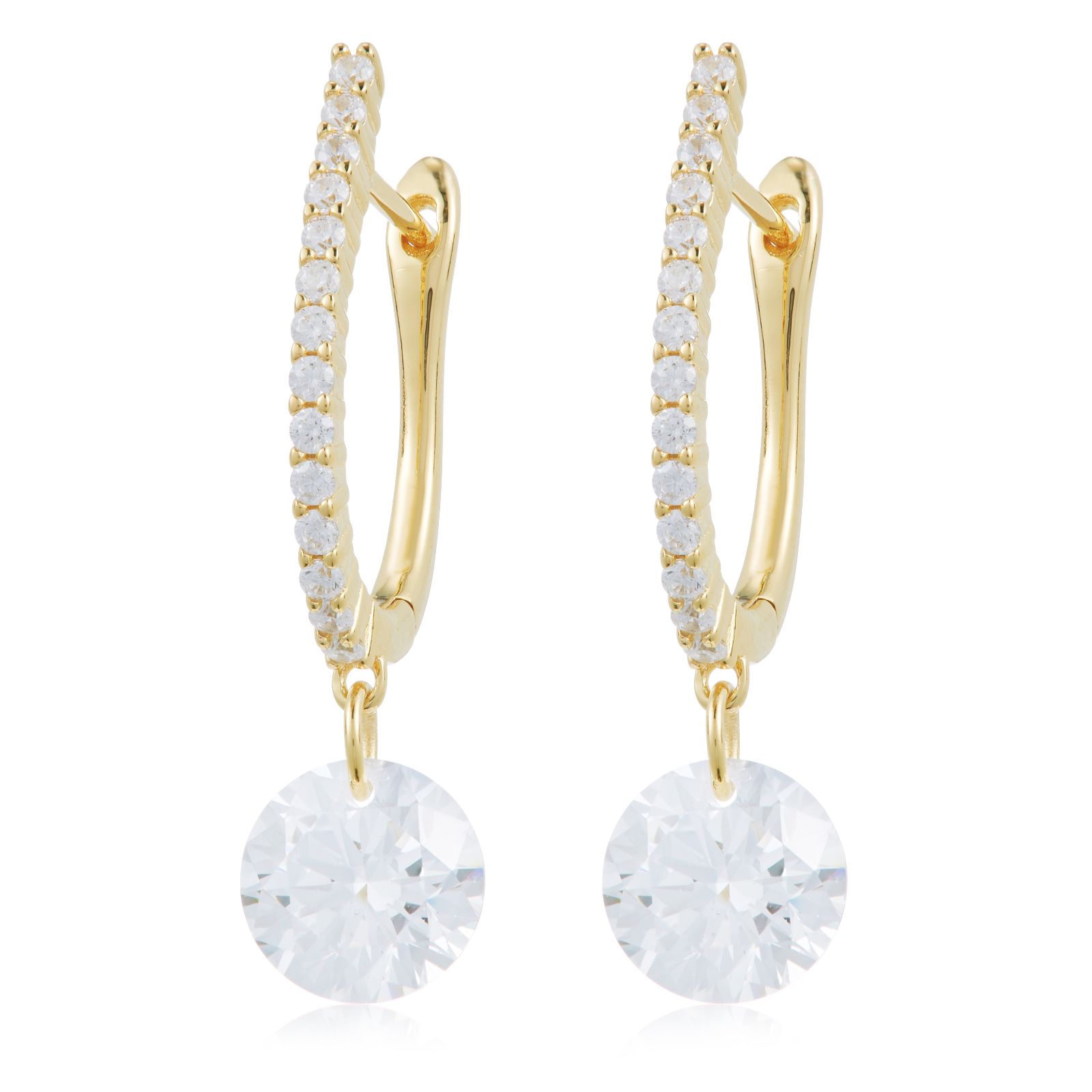 Diamonique 4ct tw Online Only Floating Stone Earrings Sterling Silver