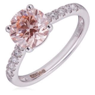 Fire Light 2.2ct Lab Grown Pink Diamond Solitaire Ring Platinum